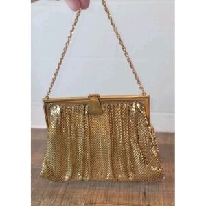 Antique WHITING & DAVIS 1930s Gold Mesh Ladies Purse